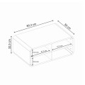Τραπεζάκι σαλονιού Rovel Megapap χρώμα sepet oak 80,3x50x32,5εκ.