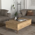 Roy Megapap coffee table with melamine polymorphic sepet oak color 121x69x40cm.