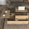 Roy Megapap coffee table with melamine polymorphic sepet oak color 121x69x40cm.