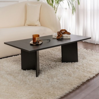 Sabin Megapap melamine coffee table in black color 119x60x40cm.