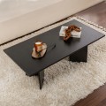 Τραπεζάκι σαλονιού Sabin Megapap χρώμα μαύρο 119x60x40εκ.