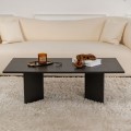 Τραπεζάκι σαλονιού Sabin Megapap χρώμα μαύρο 119x60x40εκ.