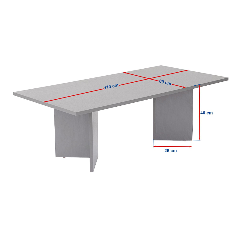 Τραπεζάκι σαλονιού Sabin Megapap χρώμα μαύρο 119x60x40εκ.