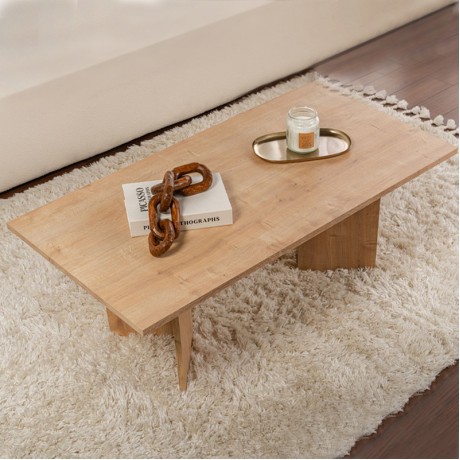 Sabin Megapap melamine coffee table in sapphire oak color 119x60x40cm.