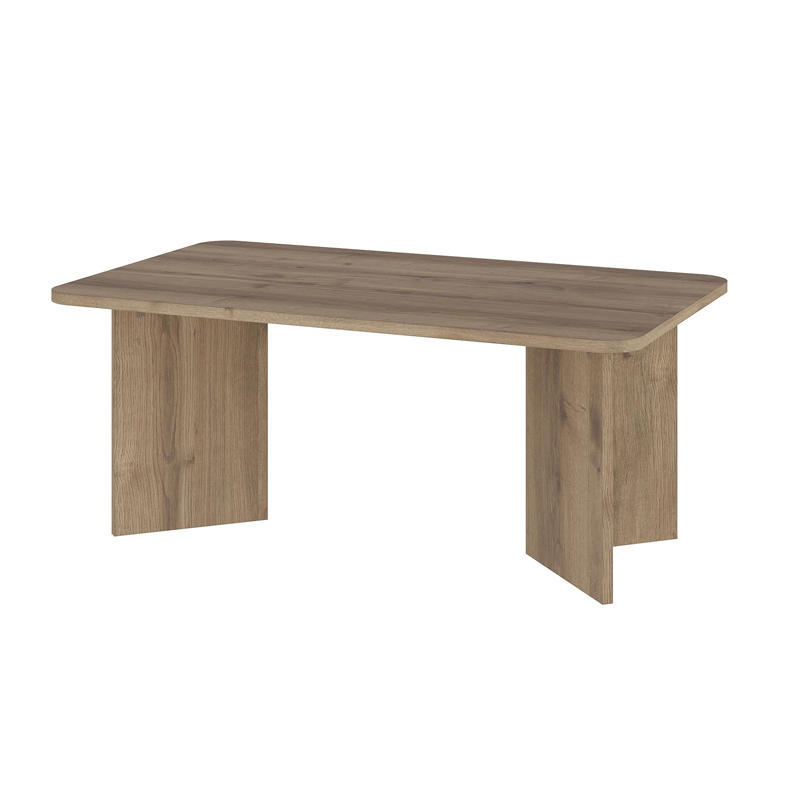 Sam Megapap melamine coffee table in light walnut color 100x60x41.8cm.