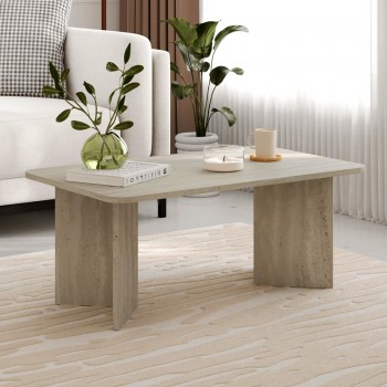Sam Megapap melamine coffee table in neo travertine color 100x60x41.8cm.