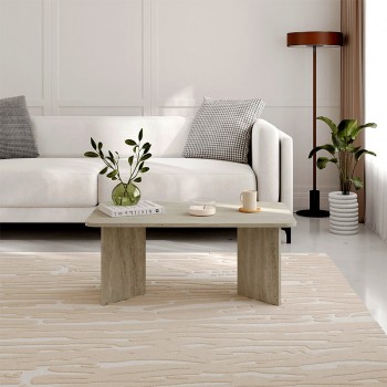 Sam Megapap melamine coffee table in neo travertine color 100x60x41.8cm.