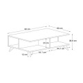 Sedra Megapap melamine coffee table in white color 90x60x38,6cm.
