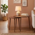 Nola Megapap melamine coffee table 2 pieces in walnut color Ø60x46cm.