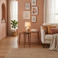 Nola Megapap melamine coffee table 2 pieces in walnut color Ø60x46cm.