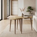 Τραπεζάκι σαλονιού σετ 2 τμχ Nola Megapap χρώμα sapphire oak Ø60x46εκ.
