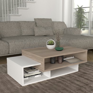 Tab Megapap melamine coffee table in white - cordoba color 105x60x32cm.