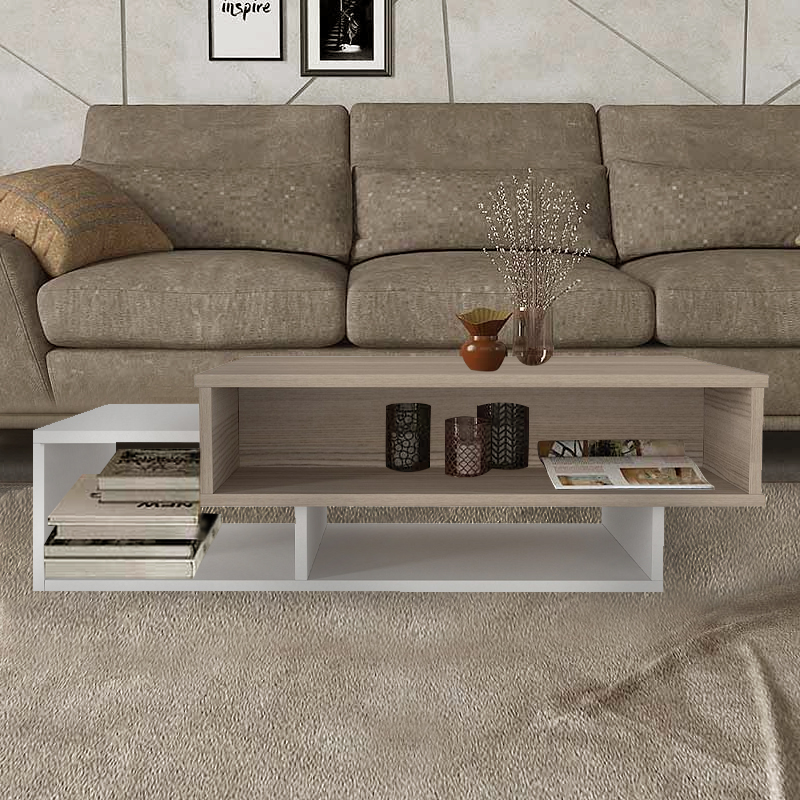 Tab Megapap melamine coffee table in white - cordoba color 105x60x32cm.