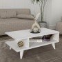 Titus Megapap melamine coffee table in white color 80x45x30cm.