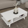 Titus Megapap melamine coffee table in white color 80x45x30cm.