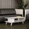 Titus Megapap melamine coffee table in white color 80x45x30cm.