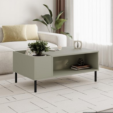Vena Megapap melamine coffee table in ash green color 100x60x42cm.