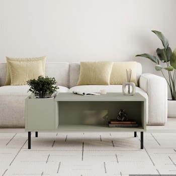 Vena Megapap melamine coffee table in ash green color 100x60x42cm.