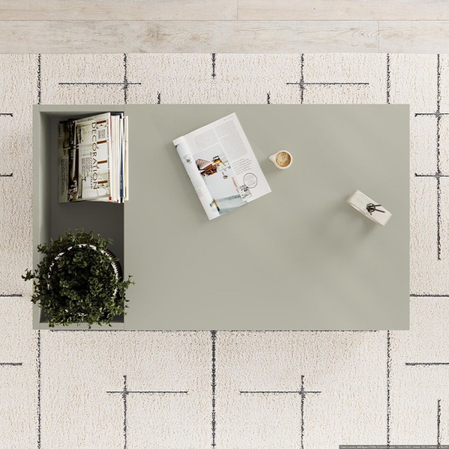 Vena Megapap melamine coffee table in ash green color 100x60x42cm.