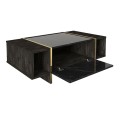 Veyron Megapap melamine coffee table in black marble effect color 104x60x37,3cm.