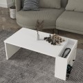 View Megapap melamine coffee table in white color 95x50x34cm.