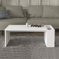 View Megapap melamine coffee table in white color 95x50x34cm.