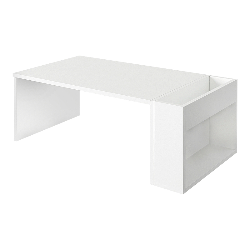 View Megapap melamine coffee table in white color 95x50x34cm.