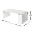 View Megapap melamine coffee table in white color 95x50x34cm.