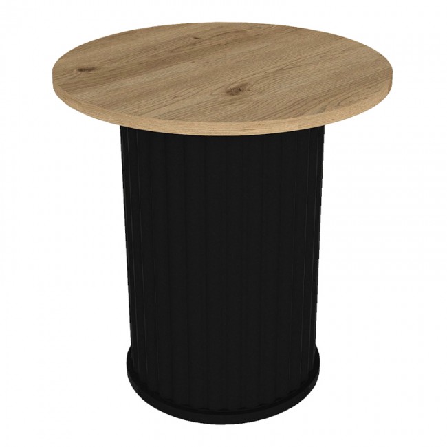 Τραπεζάκι βοηθητικό Bohema Megapap χρώμα μαύρο - sepet oak Ø50x53,2εκ. Τραπεζάκι βοηθητικό Bohema Megapap χρώμα μαύρο - sepet oak Ø50x53,2εκ.
