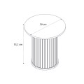 Bohema Megapap melamine side table in black - sepet oak color Ø50x53,2cm.