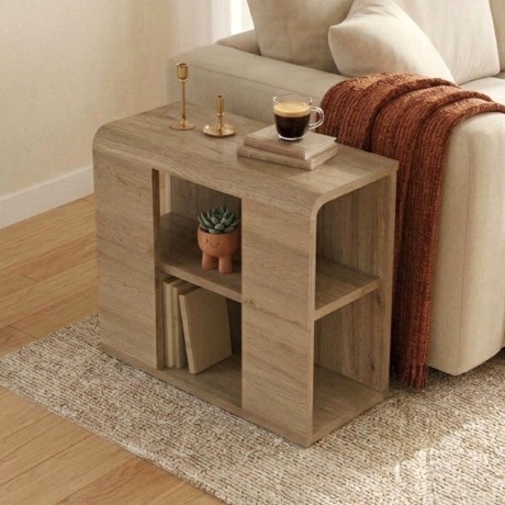 Colia Megapap melamine side table in sepet oak color 58x25x50cm.