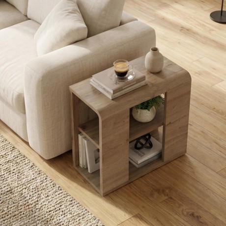 Colia Megapap melamine side table in sepet oak color 58x25x50cm.