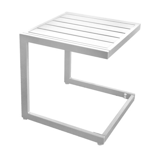 CORTE Side Table Metal White 35x35x41cm