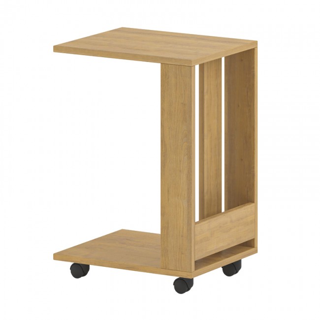Edi Megapap melamine side table in oak color 37x45x60cm.