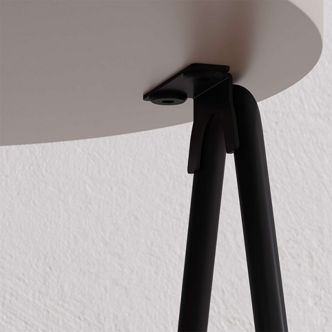 Side table Essel Megapap melamine light mocha color 35x35x42cm.