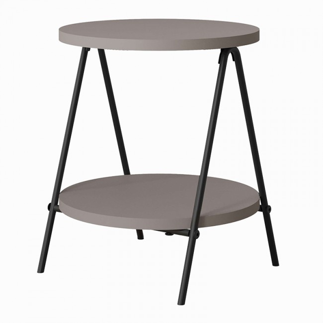 Side table Essel Megapap melamine light mocha color 35x35x42cm.