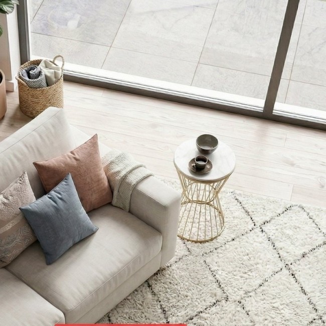 Hoffman Megapap metallic - Mdf side table in white - golden color 35x35x58cm.