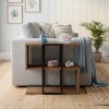 Homia Megapap melamine side table in walnut Ud color 56x25x56.5cm.