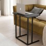 Jango Megapap metallic - melamine side table in black - anthracite color 60x35,5x65,5cm.