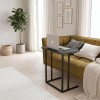 Jango Megapap metallic - melamine side table in black - anthracite color 60x35,5x65,5cm.