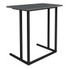 Jango Megapap metallic - melamine side table in black - anthracite color 60x35,5x65,5cm.