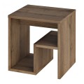 Bon Megapap melamine side table in light walnut color 40x35x40cm.