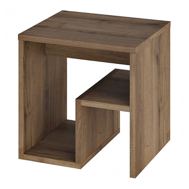 Τραπεζάκι βοηθητικό - Κομοδίνο Bon Megapap χρώμα ανοιχτό καρυδί 40x35x40εκ.