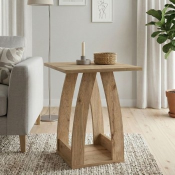 Deros Megapap melamine side table - nightstand in sepet color 45x45x56cm.