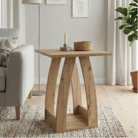 Deros Megapap melamine side table - nightstand in sepet color 45x45x56cm.