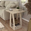 Τραπεζάκι βοηθητικό - Κομοδίνο Deros Megapap χρώμα travertine 45x45x56εκ.