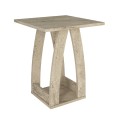 Τραπεζάκι βοηθητικό - Κομοδίνο Deros Megapap χρώμα travertine 45x45x56εκ.