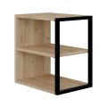 Echo Megapap melamine side table - nightstand in sapphire oak color 30x42x45cm.