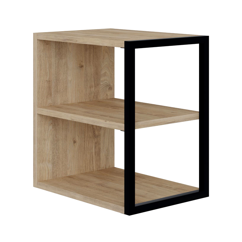 Echo Megapap melamine side table - nightstand in sapphire oak color 30x42x45cm.