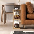 Lazena Megapap melamine side table in oak color 60x22x57cm.